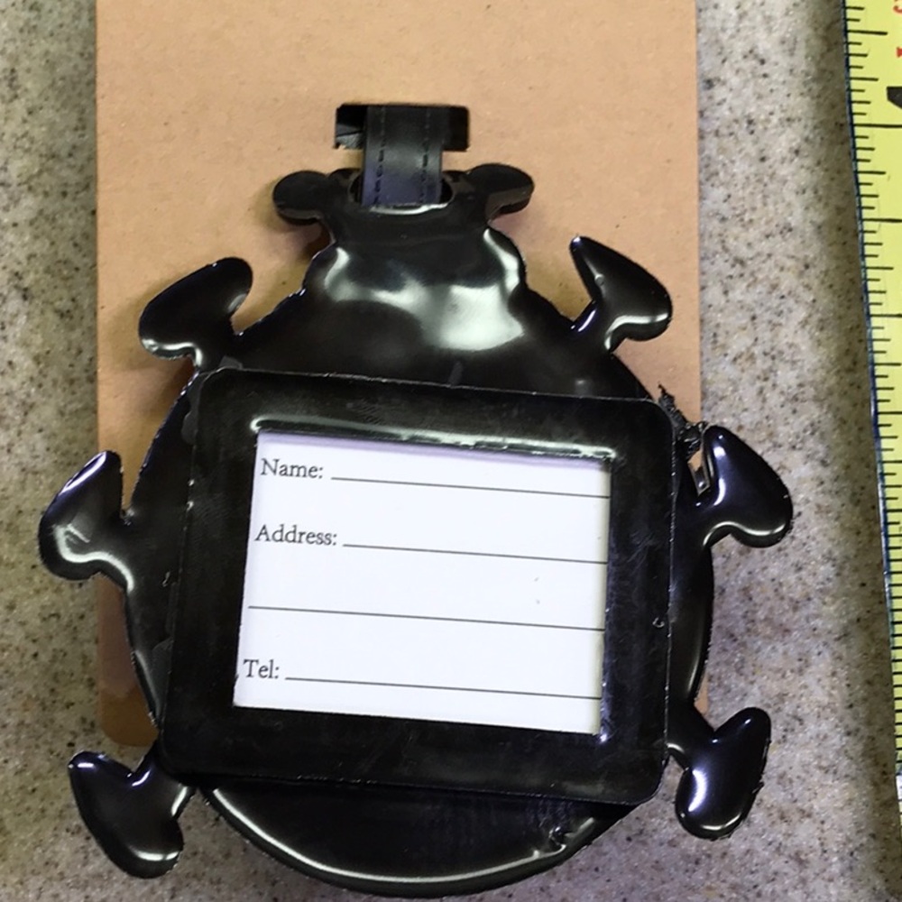 One Lady Bug Luggage Tag RED BROWN GREEN BLACK - Picture 3 of 5